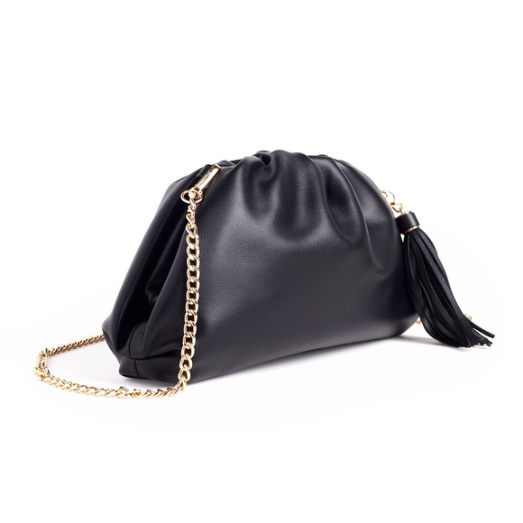 Understated Leather Handbags - Understated Leather Crescent Clutch